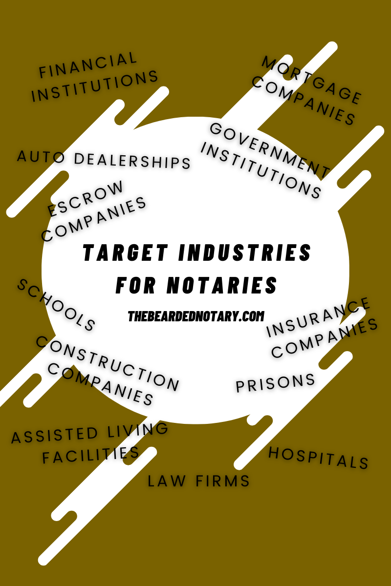 Target industries for mobile notaries